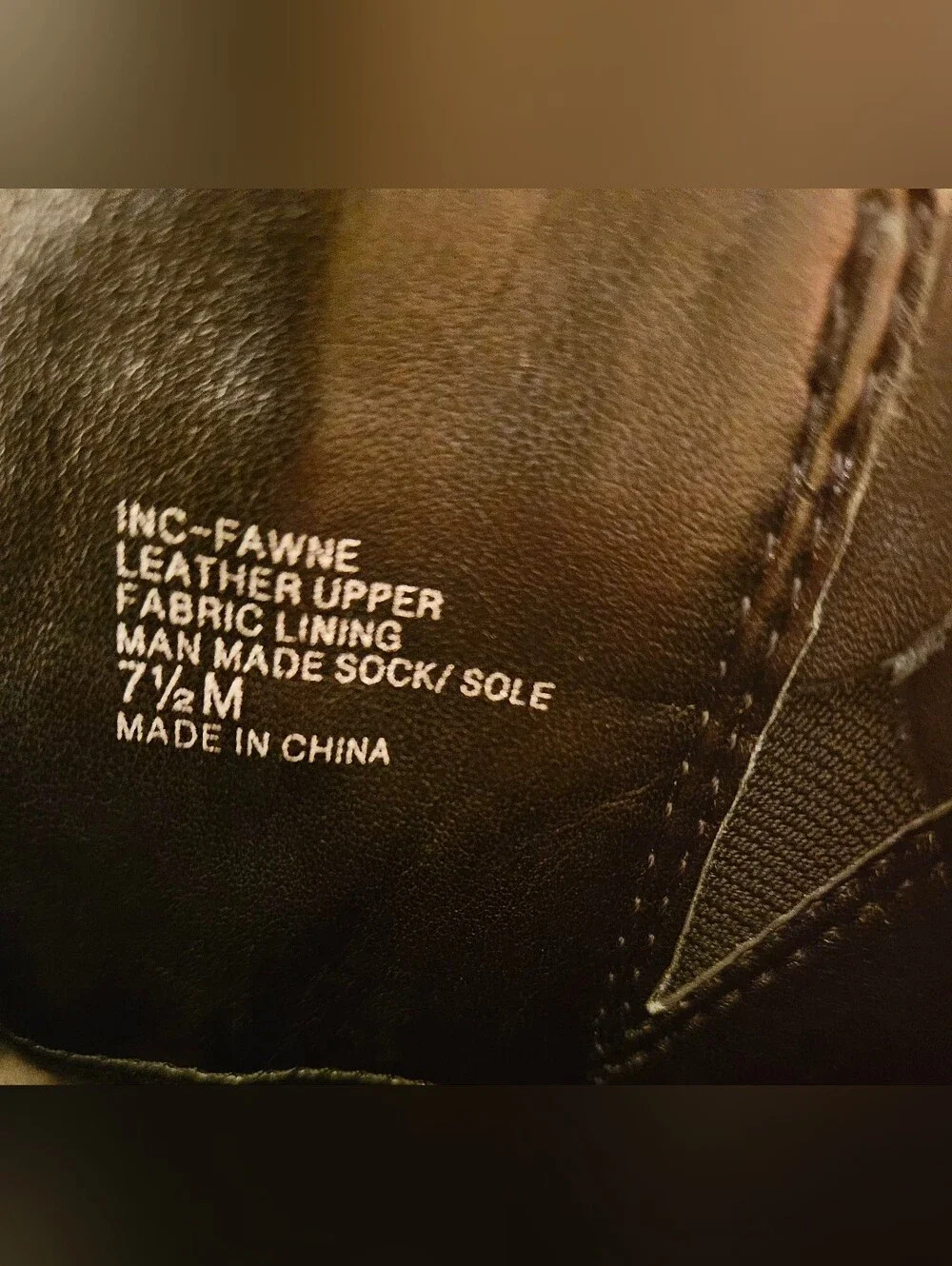 INC International Concepts Fawne Black Leather Riding Boots 7.5 M - FLAWLESS